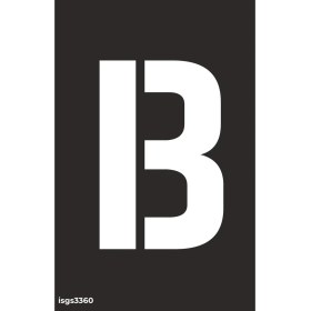 Resim İsg Tabelam 16x25cm/kompozit/B Harfi Boyama Şablonu 