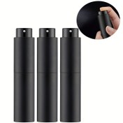 Resim 3 adet 10ml Doldurulabilir Parfüm Atomizer Seyahat - Siyah, Pompa ile Boş Kolonya Sprey Şişeleri, Kokular ve Esansiyel Yağlar için Mini Sis Dağıtıcısı, Doldurulabilir Seyahat Şişeleri | Şık Siyah Tasarım | Pompa Dağıtıcısı 