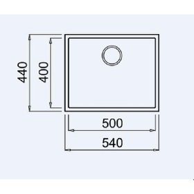 Resim Teka Square 50.40 Tg Tezgahaltı Siyah Granit Mutfak Eviyesi 