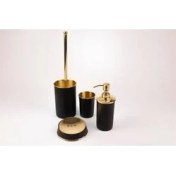 Resim Mikasa Moor Siyah Gold Metal 4'lü Banyo Set 