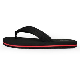 Resim Bermody Siyah Erkek Rahat Kumaşlı Parmak Arası Plaj Terliği Flipflops 