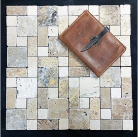 Resim Pietramosaic Roman Pattern Mıx Traverten Eskitme Mozaik 