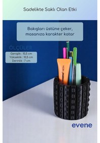 Resim Kalemlik Masa Kalemliği Organizer Kalemlik Siyah Renk Model 91 Çok Renkli 