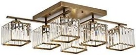 Resim Avonni AV-60230-6E Eskitme Kaplama Modern Avize E27 Metal Kristal 80x40cm 