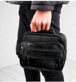 Resim Strong Bag Strong Kasalı Siyah Erkek Orta Boy El Çantası, Omuz Çantası Nyelc-Siyah 