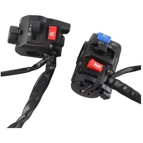 Resim Chuangyinshop Motorcycle Sinyal Korn Start Butonları 7 8 Inc Siyah Dayanıklı Alüminyum Plastik 