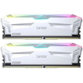 Resim Lexar Ares White RGB 32GB (2x16GB) 6400MHz CL32 DDR5 Gaming Ram (LD5EU016G-R6400GDWA) 