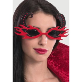 Resim Kırmızı Alevli Parti Gözlüğü 