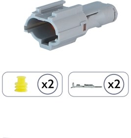 Resim Yazaki Gündüz Far Soketi Dişi 2 Pin Kablosuz 