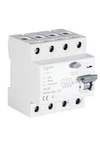 Resim 4x40a 30ma Kaçak Akım Rölesi 4 Kutuplu 40 Amper 