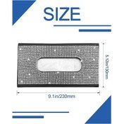 Resim Moveevo Siyah Deri Beyaz Kristal Takımlı Araç Güneş Koruyucu Panel Kağıt Havlu Kutusu Tutucu 