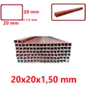 Resim Metal Sepeti Profil 20X20X1.5MM (Astar Kırmızı Boyalı 2 Metre) 