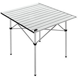 Resim Kamp Ayısı Katlanabilir Taşıma Çantalı Alüminyum XL Kamp Masası - Gri 