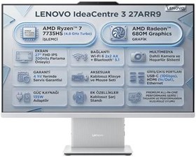 Resim Lenovo IdeaCentre 3 27ARR9 Amd Ryzen 7 7735HS 16GB 1TB SSD 27" FHD Freedos All In One PC F0HQ00ADTR 003 