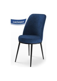 Resim Canisa Dexa Serisi, Üst Kalite Mutfak Sandalyesi, Siyah Sandalye, Metal Beyaz Iskeletli Siyah 