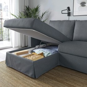 Resim IKEA Gri Konforlu Kanepe - Uzanma Koltuklu 3'lü Kanepe 