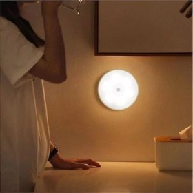 Resim Kendi Markanız® Hareket Sensörlü USB Şarjlı Spot Lamba Mıknatıslı ve Yapışkanlı Gün Işığı Renk LED 