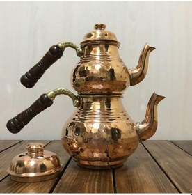 Resim Dövme Bakır Çaydanlık Küçük Boy, B15021 Bakır 