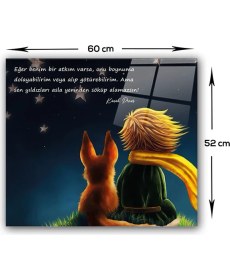 Resim Decorita Cam Ocak Arkası Koruyucu | Küçük Prens - Yıldızlar | 52cm X 60cm 