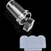 Resim Nail Art Stamp Clear Stamper Scraper Mini DIY Nail Art Image Plate Transfer Manicure Tool Transparent Silicone Stamp With Scraper 