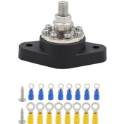 Resim 3/8 İnç M10 Rv Yat 2 M5x20 Vidalı 8 Terminal Saplaması + 16 Adet Terminal Siyah 