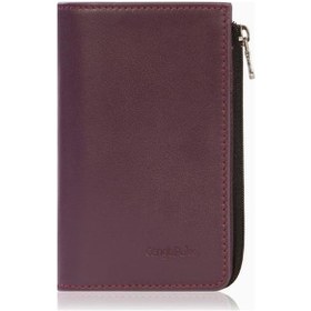 Resim Cengiz Pakel Unisex Hakiki Deri Fermuarlı Kartlık 2512 - Mürdüm 2512-mürdüm Mürdüm 