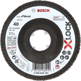 Resim Bosch X-Lock Best For Metal 115MM 40KUM Flap - 2608621763 