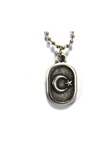 Resim Türk Bayrağı Kolye Kahverengi 