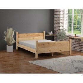 Resim Melani İthal Çam Masif Ahşap Karyola 150x200 