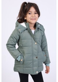 Resim Toontoy Kids Toontoy Kız Çocuk Su İtici Kapüşonlu Fermuar Ve Çıtçıt Kapamalı Cepli Mont - İçi Suni Kürklü Yeşil 