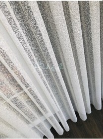 Resim Tül Perde Kum Desen Örme Kumaş Ekru Ve Kar Beyaz Renk Seçenekleri Ekru 