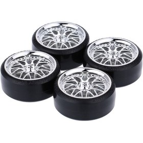 Resim Geeksen 1/10 Rc Araba İçin 4 Adet Dayanıklı Sürüş Lastiği - Gümüş Renk 