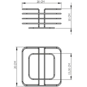 Resim Edora Home Siyah Paslanmaz Oval Köşeli Kare Ekmek Sepeti Makrome - Çok Amaçlı Metal Siyah 