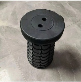 Resim Seyahat Katlanır Tabure Taşınabilir Açık Ayarlanabilir Siyah 