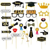 Resim Springsun "28 Parça Parlak Mezuniyet Gözlüğü Ve Fotoğraf Çerçevesi Seti - Parti Dekorasyonu" 