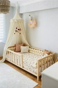 Resim Loolpi Home Unisex Montessori Bebek Ve Çocuk Karyolası Doğal Ahşap Yatak 100x200 