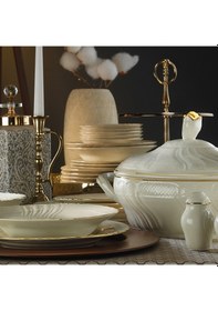 Resim Evaliza Caserta Altın Yemek Takımı 61 Parça 