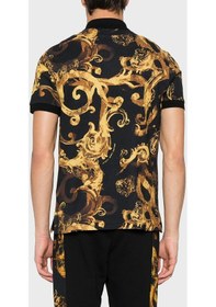 Resim Versace Jeans Couture Erkek Polo Yaka T Shirt 76gag6s0 Js286 G89 Siyah-gold Siyah-gold Siyah - Altın 