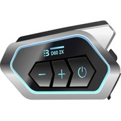 Resim Ip67 Su Geçirmez 2 Kişi 300m Motor Telsiz İnterkom Bt5.3 Rgb Işık 