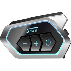 Resim Ip67 Su Geçirmez 2 Kişi 300m Motor Telsiz İnterkom Bt5.3 Rgb Işık 