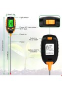 Resim Geeroyoo Toprak Ph, Nem, Sıcaklık Ve Işık Ölçer - 5'li Multifonksiyonlu Toprak Analizi Cihazı Pil Dahil Değil 
