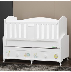 Resim Garaj Home Defne Ayıcık Asansörlü Beşik Beyaz 