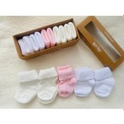Resim Kız Bebe Yenidoğan Kutulu 5'li Çorap 1309p Pembe 