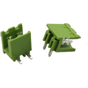 Resim 2 Pin Geçmeli Klemens 90' Erkek 5.08mm Yeşil 