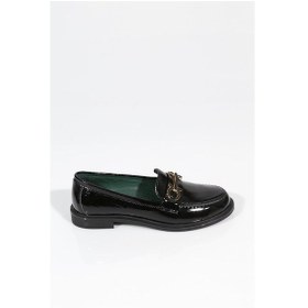 Resim Dgn 6007-1 Kadin Loafer Ayakkabi Siyah 