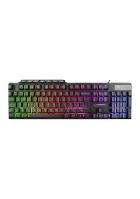Resim Rampage KM-9858 Jazzy RGB Backlight Makro Tuşlu Oyuncu Klavye + Mouse Set 