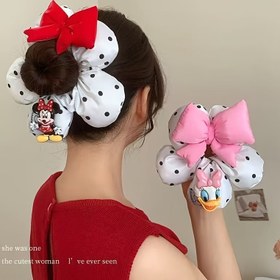 Resim Disney Minnie Mouse Saç Bağları - Sevimli Karikatür Prenses Başlıkları, Kurdele ve Polka Noktalı, Kırmızı ve Pembe Kumaş Saç Aksesuarları, Plaj, Seyahat, Anneler Günü Hediyeleri (Paskalya, Cadılar Bayramı, Doğum Günü, Yılbaşı), Plaj Saç Aksesuarları, Canlı Tasarım, Dayanıklı Saç Bandı 