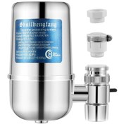 Resim Ruicoo 8 Katmanlı Musluk Su Filtresi - Klor, Kurşun Ve Florürü Azaltır, Çift Çıkışlı, Mutfak & Banyo İçin 