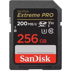 Resim Sandisk Extreme Pro 256gb Sdxc V30 Uhs-i U3 SDSDXXD-256G-GN4IN Hafiza Kartı Siyah 