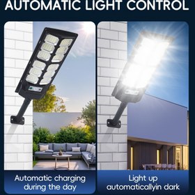 Resim Uzaktan Kumandalı ve Hareket Sensörlü Güneş Enerjili Dış Mekan Projeksiyon Lambası – Bahçe, Villa, Mağaza Kapısı, Ticari Alanlar ve Stadyumlar için Gündüz-Gecesi LED Aydınlatma, Güvenlik Işıkları, Hava Koşullarına Dayanıklı, Yüksek Kaliteli Plastik, Otomatik Aydınlatma, Mülk Yöneticileri ve Etkinlik Organizatörleri İçin İdeal 